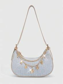Viva Strut 1Pc Seashell Ornament For A Holiday-Style Starfish Shell Chain Bag, Marine Tail Conch Beach Keychain, Suitable For Matching With A Small Square Bag When Out On Vacation. - Gold 2 - View 6