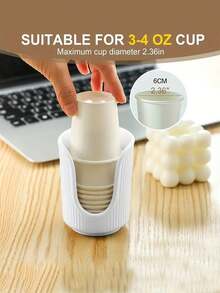 1 Disposable Cup Dispenser Holder For Plastic Paper Coffee Cup Vanity Bathroom Kitchen Countertop Storage Must Have Accessory - multicolor - View 7