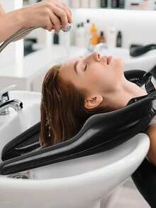 1PC Portable Inflatable Hair Washing Basin Lightweight Easy Clean Foldable Shampoo Sink For Elderly Disabled Pregnant Injured Bedridden Home Care Daily Wash Convenient Bathroom Accessory Travel Essential Nursing Supplies Comfortable Support - Multicolor - View 2