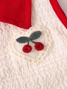 Bộ 2 món gồm áo không tay và quần yếm denim cho bé gái, trang phục mùa hè dễ thương. - Màu xanh lam - Xem 6