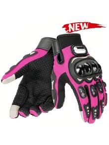 1PC Motorcycle Riding Gloves Bicycle Cycling Gloves Touch Screen Compatible Anti Slip Protective Outdoor Adventure Gear For Motorcyclist Daily Commute Long Distance Travel Unisex Breathable Reflective Gel Padded Durable Must Have Rider Essentials Gift Idea For Men Women - Multicolor - View 5