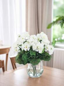 1pc Artificial Crabapple Blossoms For Outdoor Use, Silk Flower Shrub, Suitable For Outdoor Planters, Indoor Garden, Yard, Grave Site, Dining Table Centerpiece Decor - Multicolor - View 6