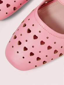 CUCCOO DOLLMOD Ladies Hollow Pu Cute Spring And Summer Style Mary Jane Shoes, Suitable For Festivals - Hollow pink - View 5