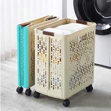 Giỏ đựng quần áo bẩn gấp gọn - 1 Thùng đựng quần áo bẩn hình chữ nhật cổ điển có tay cầm, thích hợp trang trí nhà cửa, phòng ngủ, phòng tắm và ký túc xá. - Nhiều màu - Xem 1