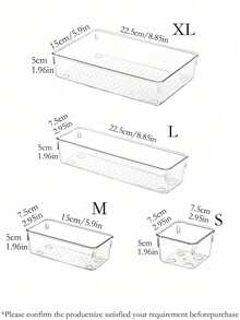 1/4/7/12 Drawer Organizer Box, Desktop Storage Box, Cosmetic Storage Box, Transparent Acrylic Compartment Storage Box, Bedroom, Office, Bathroom Drawer Partition Organizer Box, Multifunctional Storage Box Suitable For Cosmetics, Stationery, Office Supplies, Dressing Table, School Supplies, Travel Necessities - Transparent - View 9