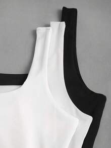 Sweetra Women's Casual Pleated Square Neck Camisole, Summer - Multicolor - View 5
