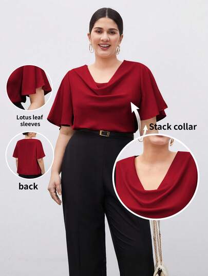 Maija 女士大码简约纯色短袖衬衫，适合秋季、圣诞节、春夏、情人节、派对、海滩婚礼、度假、休闲、圣帕特里克节、复活节等场合，是女士派对、海滩夏季假期、海滩度假、夏季外出、毕业典礼的理想之选。