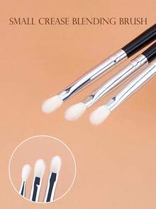 Bộ cọ tán phấn mắt nhỏ, bộ cọ trang điểm chính xác cho mí mắt, cọ tán phấn mắt và lông mày chuyên nghiệp, dụng cụ trang điểm, tán màu, tạo khối, cố định lớp trang điểm, quà tặng kèm, vật dụng trang điểm thiết yếu - màu đen - Xem 3