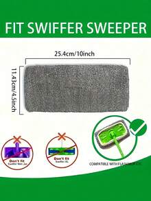 1/3/5 PCS Super Absorbent Reusable Easy Attach Quick Change Wet Dry Floor Cleaning Universal Fit Mop Pad Household Home Kitchen Cleaning Supplies Replacement Mop Heads - one size fits all - View 9
