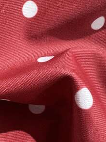 Swim Mod Women's Summer 2 Pieces Swimwear Set, Red Polka Dot + Black Polka Dot Print With Shell Decor, Fashion Beach Holiday - Multicolor - View 8