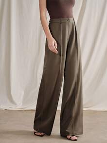 Anewsta Quần ống đứng cạp cao, trang phục công sở thường ngày dành cho nữ. - Màu xám đen - Xem 5