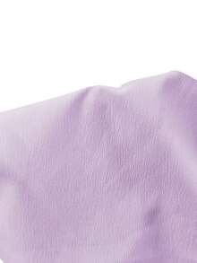 GlowEve CURVE Áo kiểu nữ dáng ngắn tay ngắn cổ chữ V bèo nhún, thắt nơ phía trước, phong cách Pháp ngọt ngào, thích hợp cho mùa xuân/hè. - Màu tím - Xem 7