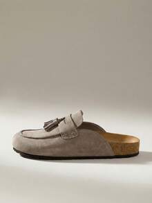 Solecia Ladies Tassel Design Daily Travel Casual Slippers - Grey - View 4