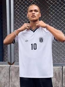 EVRINFINITE Áo thun polo thường ngày in số khối màu trơn cho nam - trắng - Xem 8