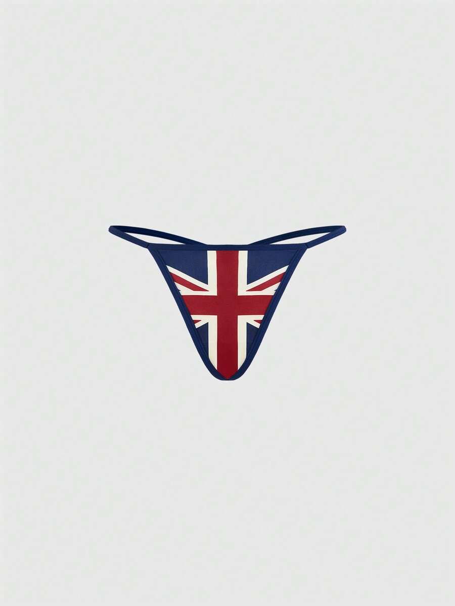 ROMWE Goth 女士蕾丝十字印花丁字裤 - 彩色 - 查看 1