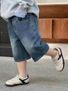 DAZY Young Boy Casual Loose Fit Jeans With Slant Pockets - Dark Wash - View 3