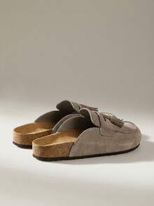 Solecia Ladies Tassel Design Daily Travel Casual Slippers - Grey - View 3