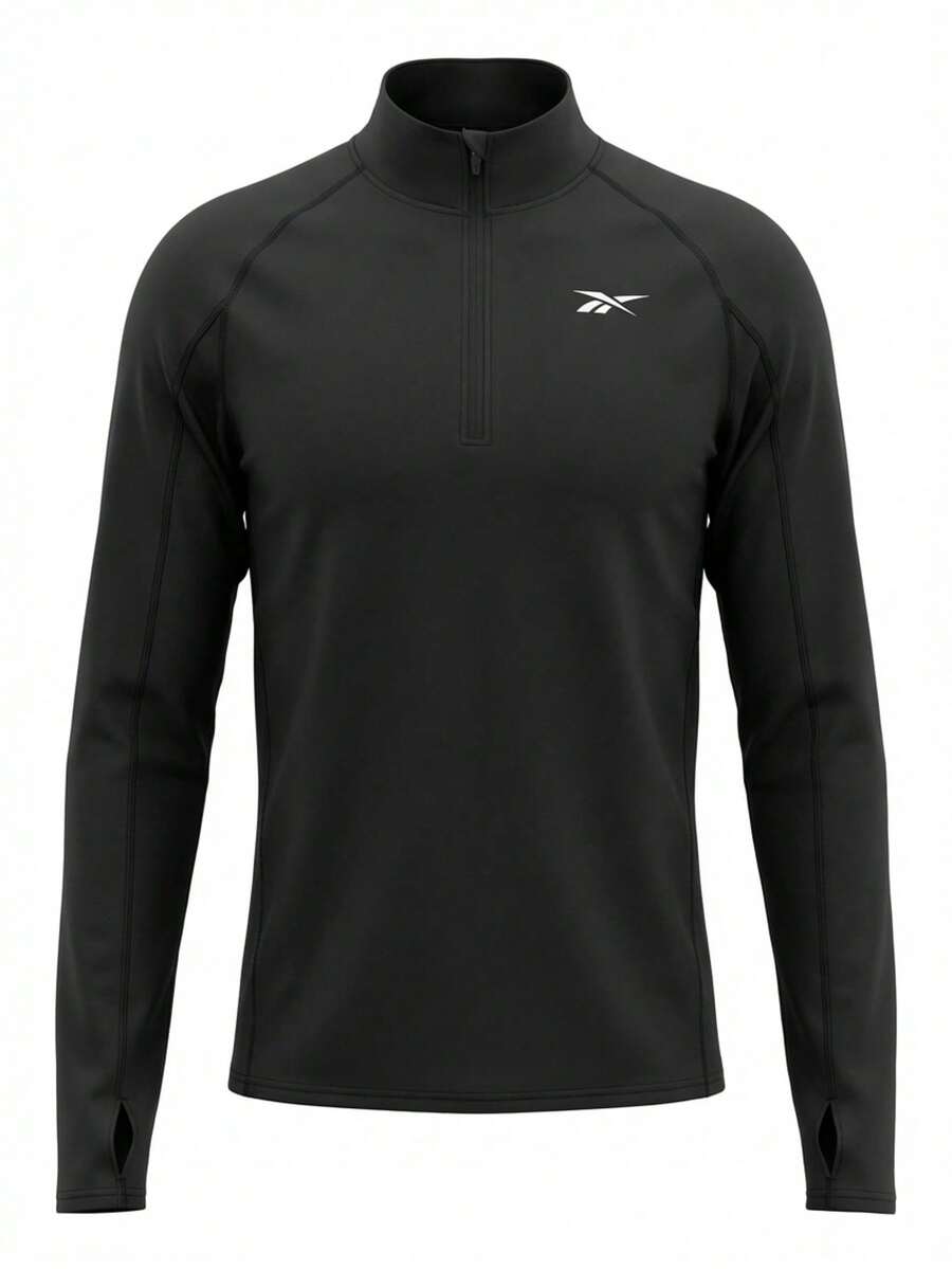 Reebok Men's Long Sleeve T-Shirt Black - Black - View 1