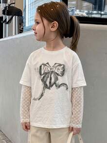 Dazy Kids Tween Girl Fall T-Shirt,Back To School Clothes - White - View 3