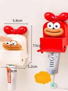 Zazumi 1Pc Suction Cup Toothpaste Squeezer – Slouchy Manual Dispenser For Facial Cleanser Hand Cream With Storage - Multicolor - View 7
