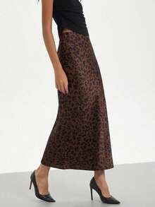 Lymera Women's Fashionable Casual Leopard Print Mini Skirt, Spring/Summer Cheetah Print Skirts Leopard Long Skirt Spotted Skirt Leopard Print Long Skirt Brown Print Midi Skirt Satin Cheetah Skirt Long Cheetah Skirt Pincel Skirt Chettah Print Skirt Leopard Print Skirt - Multicolor - View 4