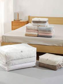 1PC Transparent Dust Cover Storage Bag Clear Dust Proof Protective Lightweight Durable Organizer For Clothes Shoes Bedding Wardrobe Closet Bedroom Home Decor Travel Seasonal Storage Home Organization Storage Solution - Transparent - View 7
