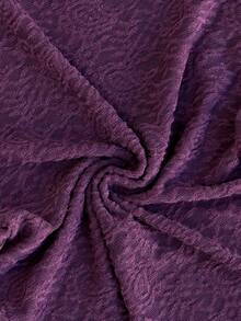 Lavishia Women's Purple Short Sleeve Elegant Lace Blouse, Spring/Summer - Purple - View 8