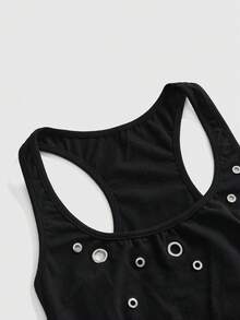 ROMWE Grunge Punk Đầm ngắn ôm sát gợi cảm cho lễ hội âm nhạc và tiệc tùng - màu đen - Xem 3