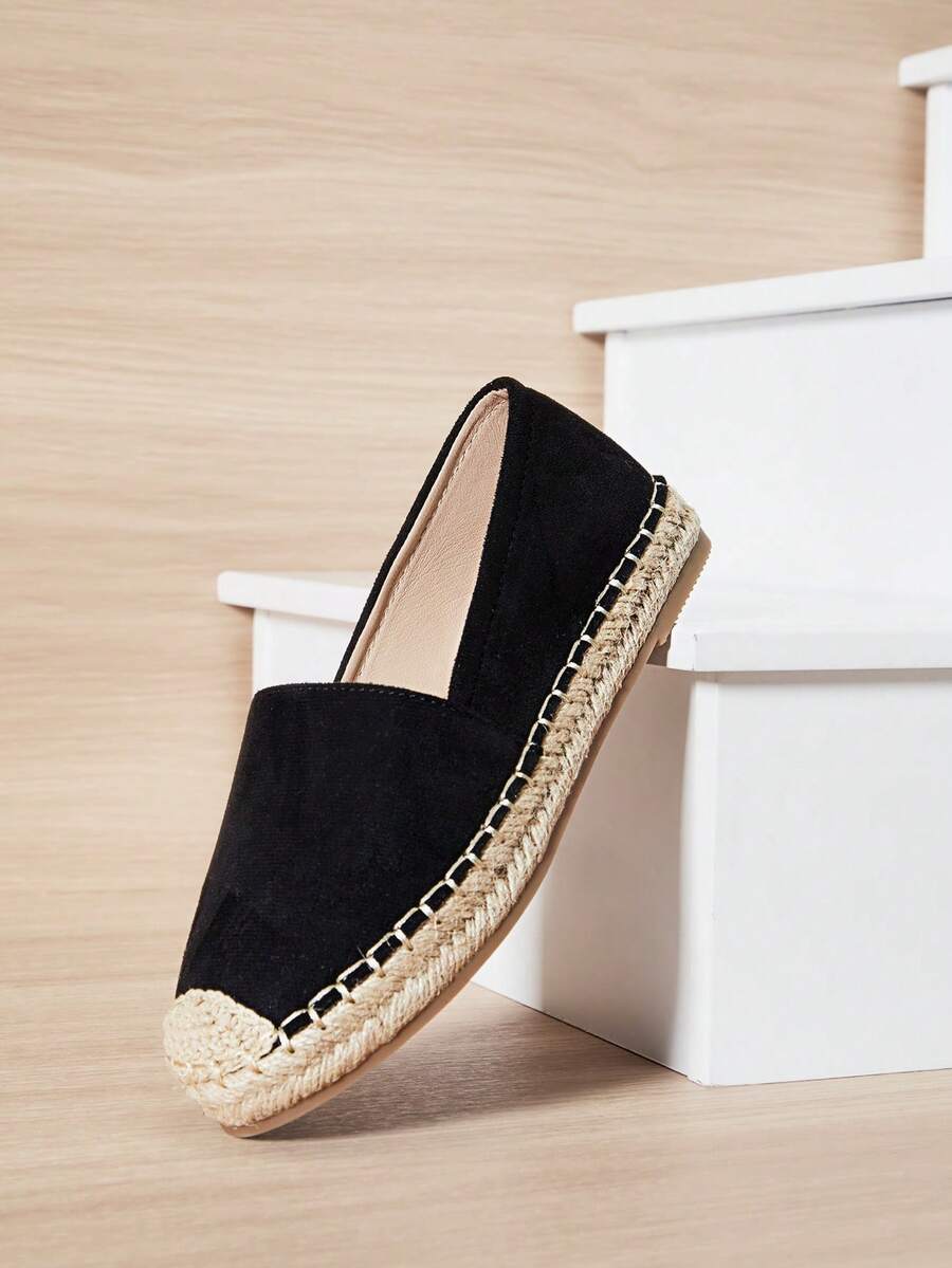 Mini mi Giày lười đế bằng mũi tròn thoải mái dành cho bé gái - màu đen - Xem 1