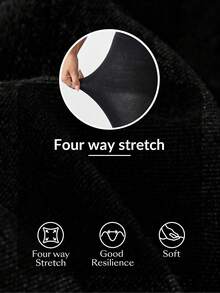SHEIN Unity 女士休闲水洗高腰修身牛仔裤 - 黑色 - 查看 7