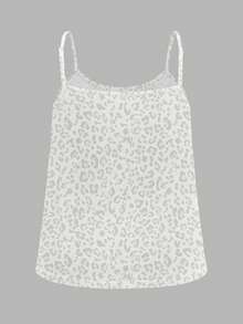 SHEIN EZwear 3件套复古印花、豹纹、波点、节日图案休闲简约大码吊带背心，适合音乐节穿着 - 彩色 - 查看 9
