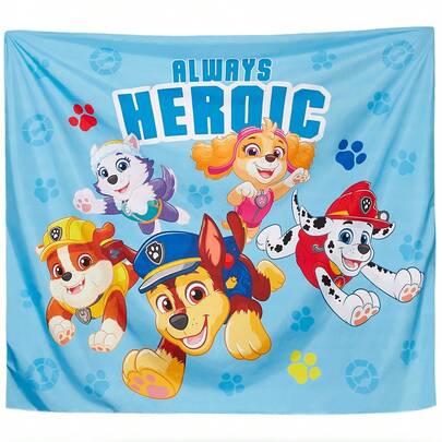 SHEIN | PAW Patrol 1件狗狗印花挂毯，赠送挂钩配件，节日派对挂毯，装饰墙面，可机洗