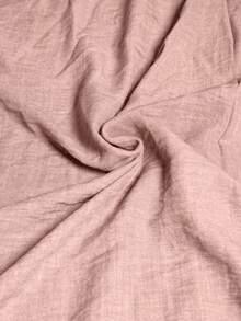 Al Najma 女士纯色圆领褶皱休闲派对旅行阿拉伯风格连衣裙 - 淺粉色 - 查看 3