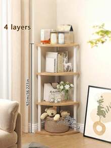 Étagères d'angle hautes, étagères d'angle modernes à 3/4/5 niveaux, étagères d'angle en bois et métal pour plantes, convenant aux espaces d'angle du salon. - Multicolore - Voir 14
