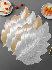 6 件金箔餐垫，采用镂空 PVC 材质，烫金工艺，可水洗，易清洁，可擦拭，防滑，耐热，适用于房间装饰、餐桌装饰、家居装饰、派对装饰，也适用于节日、派对、聚会、生日、婚礼、送礼、晚宴、户外和野餐。 - 彩色 - 查看 2
