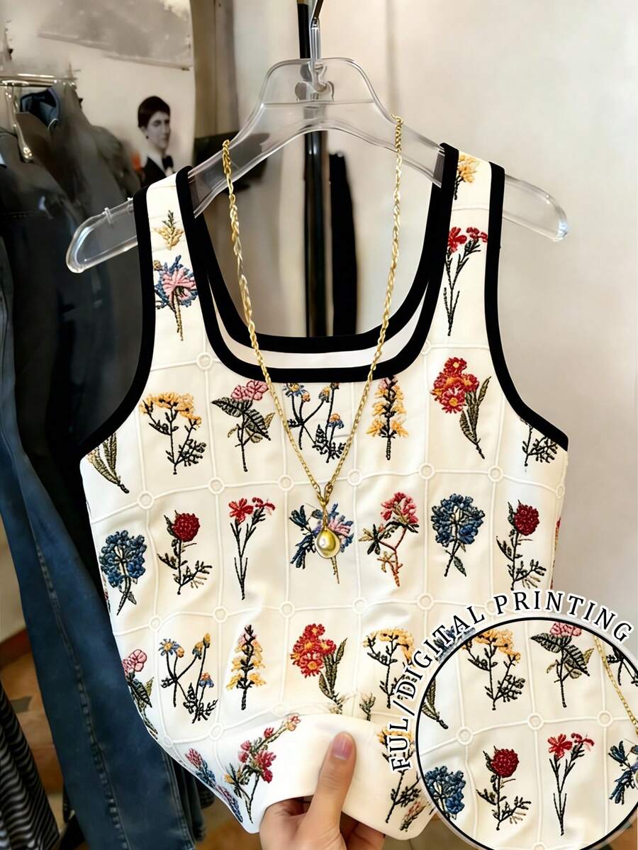 Franclia New Arrival Regular Fitted Women Tank Top - Multicolor - View 1