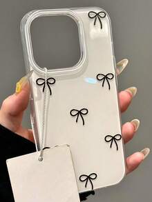 Cute Sparkling Case For 17 Pro Max, 16, 15, 14 Plus, 13, 12, 11 - Luxury Glitter Soft Silicone Cover - Bow - View 7