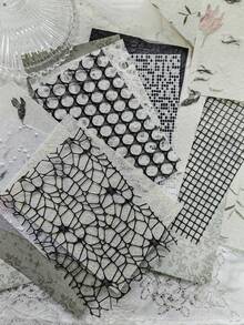 20pcs/Pack Vintage Floral Hollow Lace Textured Paper, Suitable For Journals, Planners, Scrapbooking, Retro DIY Craft Background - BQ1043-bright - View 5