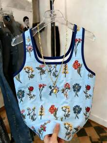Resyla Women's Floral Embroidery Pattern Casual Versatile Daily Wear Top - Multicolor - View 4