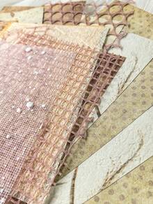 20pcs/Pack Vintage Floral Hollow Lace Textured Paper, Suitable For Journals, Planners, Scrapbooking, Retro DIY Craft Background - BQ1043-bright - View 6