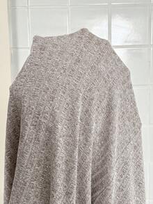 SHEIN 夏季孕妇休闲扭结前襟无袖哺乳连衣裙 - 卡其色 - 查看 6