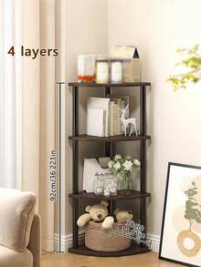 Étagères d'angle hautes, étagères d'angle modernes à 3/4/5 niveaux, étagères d'angle en bois et métal pour plantes, convenant aux espaces d'angle du salon. - Multicolore - Voir 6