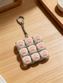 Llavero antiestrés, diseñado con teclas de teclado, adecuado para adultos como juguete para los dedos, con un anillo de presión con los dedos y que sirve como herramienta calmante. - Multicolor - Ver 7