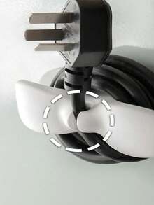 Household Non Perforated Kitchen Appliance Power Cord Storage Winding Device - White - View 3