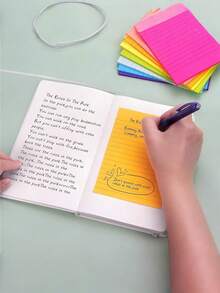1/8PCS Random Color Lined Sticky Notes Bright Pastel Large Size Notepad Bulk Loose Leaf Paper Back To School Office Stationery Supplies - one-size - View 1