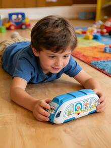 MINKOJA 1辆卡通玩具车，双向电动高速轨道，仿真火车模型，惯性玩具，益智玩具 - 彩色 - 查看 1