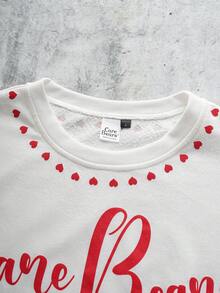 SHEIN X Care Bears 男士休闲字母熊印花圆领背心，夏季 - 白色 - 查看 3