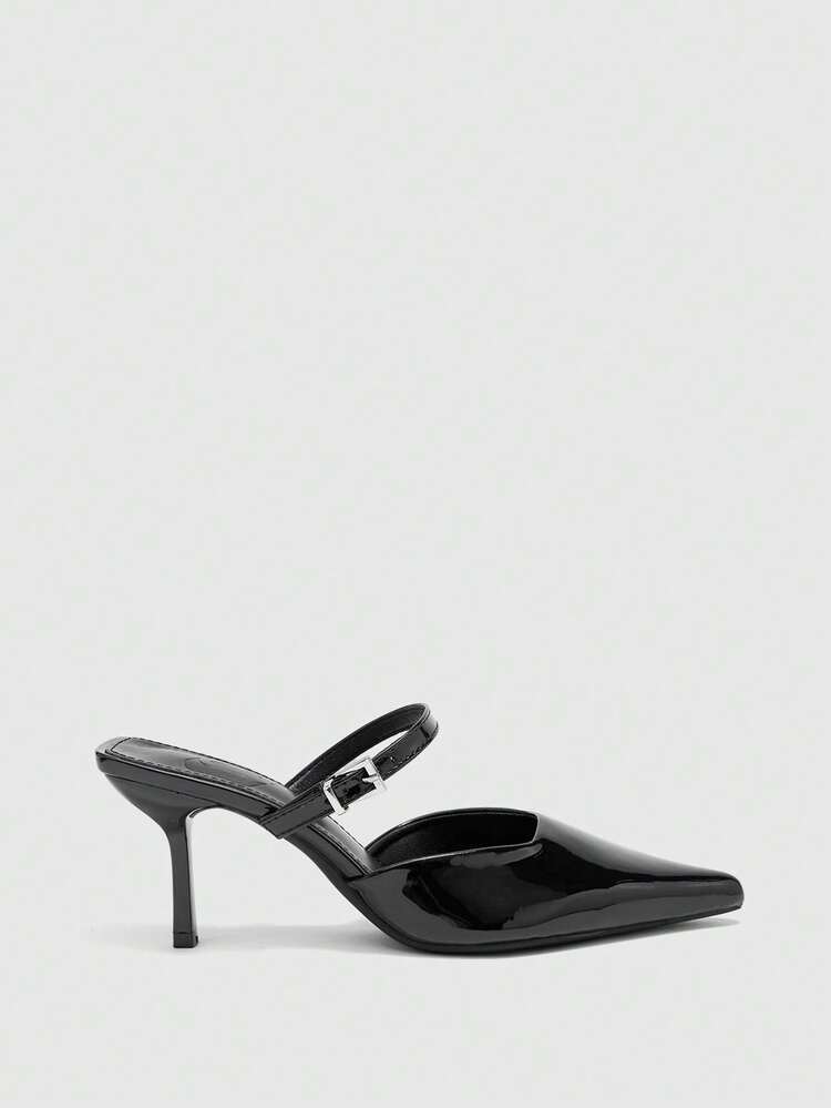 CUCCOO BIZCHIC Women's Pointed Toe Buckle Design Fashionable High Heels For Daily Wear