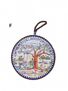 Juego de salvamanteles de cerámica inglesa vintage con diseño de libro ilustrado, resistente al calor, posavasos redondos para mesa, mantel individual, decoración del hogar y cocina, pintados a mano, antideslizantes y fáciles de limpiar - Multicolor - Ver 19
