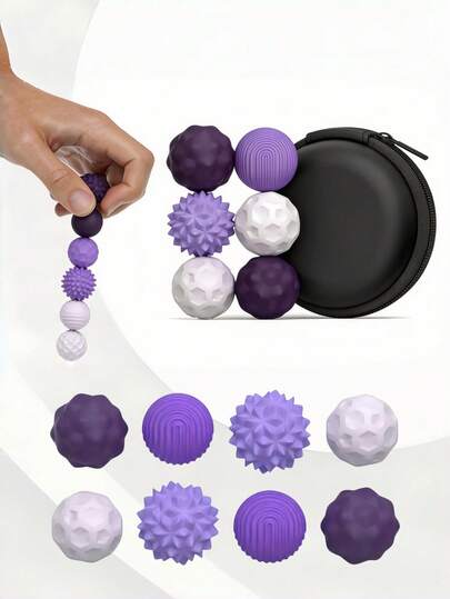 2026 New 6/12pcs Magnetic Sensory Fidget Balls Toys, Silicone Shell, Stress Relief, Suitable For Adults And Teenagers, Relieve Hand Pressure, Alleviate Anxiety, Especially For Autism, ADHD, Anxiety, Unisex Christmas Gift, Fun Stress Relief Magnetic Balls, Complete Hand Massager Gift, Suitable For Thanksgiving, Birthday, Christmas And Other Occasions.